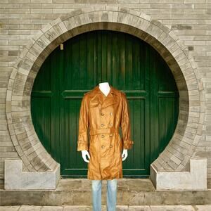 Sears Pacific Garments Nestels of Canada Caramel Leather Coat M